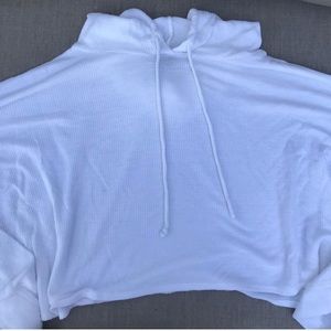 Cropped white sweatshirt!